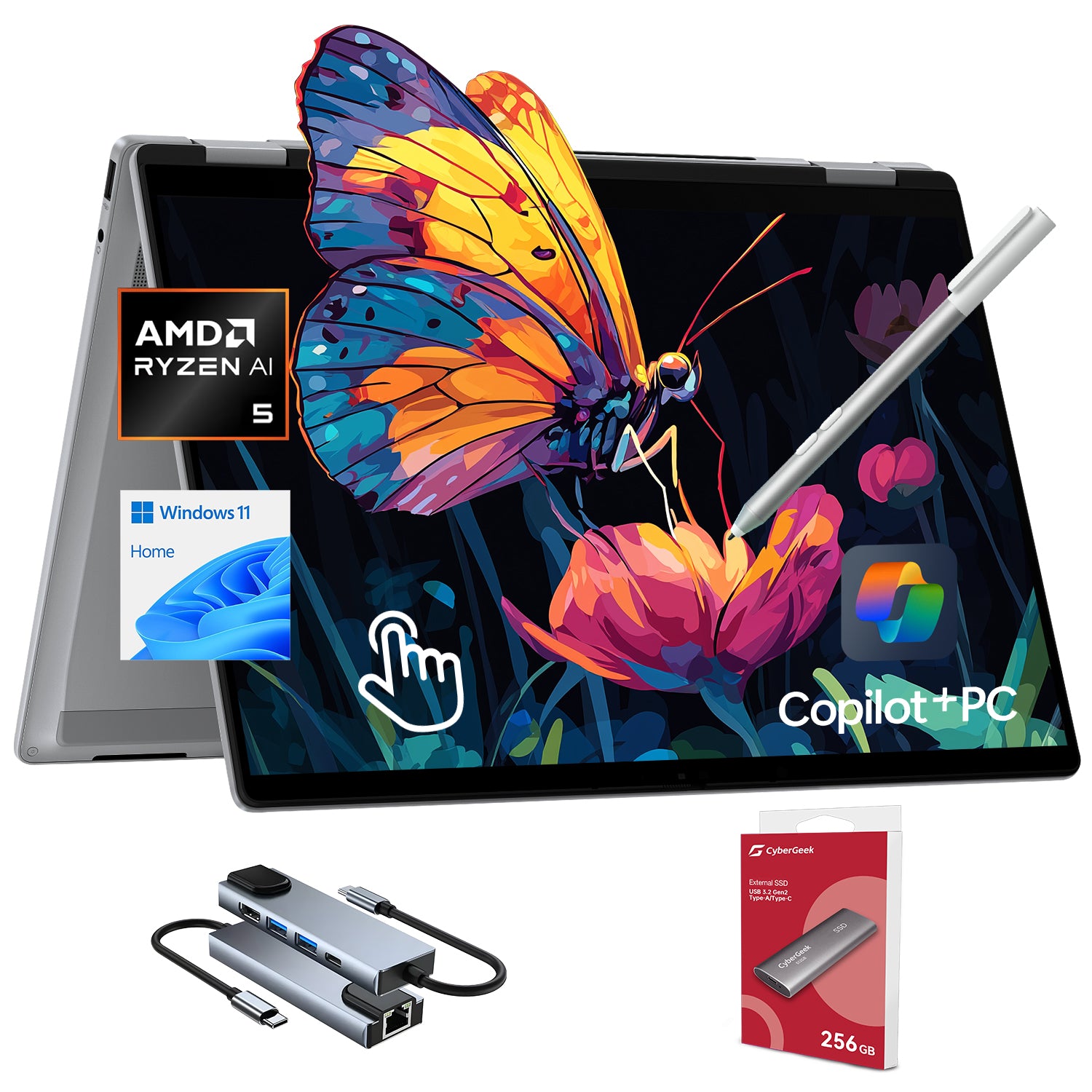 HP OmniBook X Flip Copilot+ PC Laptop Computer, 2-in-1 16 HP OmniBook X Flip Copilot+ PC Laptop Computer, 2-in-1 16